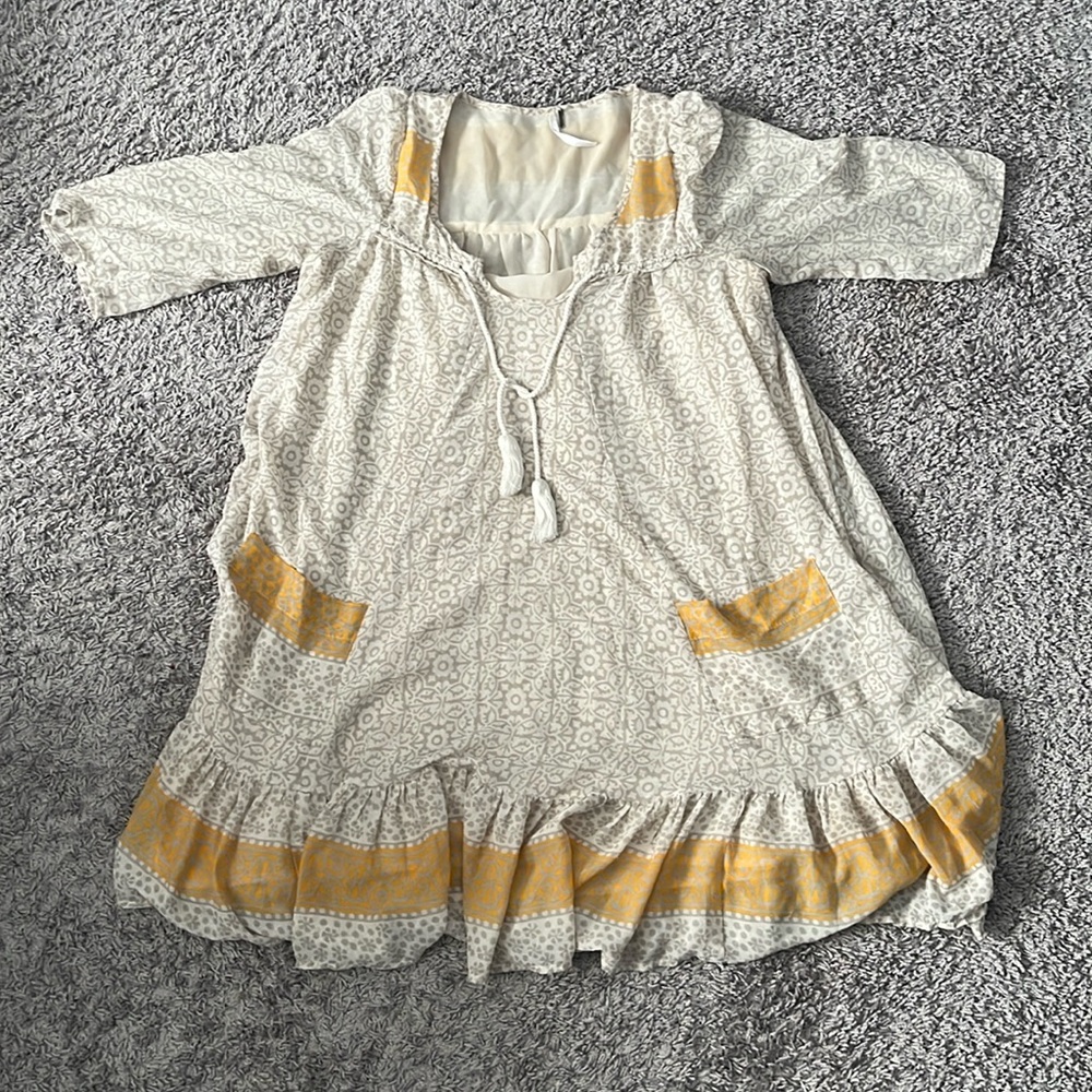 Free People Floral Patterned Dress with Yellow Accents Size XS‎
